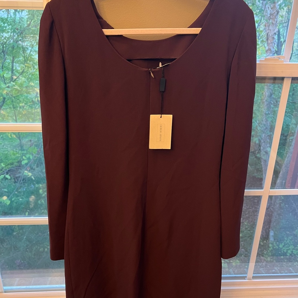 NWT Emporio Armani Women’s Long Sleeve Dress Size 44 - Picture 2 of 10